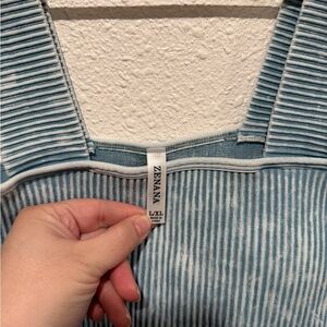 Zenana Outfitters Blue Striped Bra